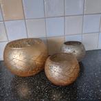 Riverdale Pumpkin "gouden" kaarsenhouders, Ophalen of Verzenden, Gebruikt, Metaal, Minder dan 25 cm