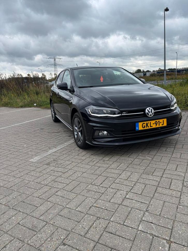 Volkswagen Polo 1.0 TSI 95PK 5D R-LINE 7-DSG 2018 Zwart VOL!, Auto's, Volkswagen, Particulier, Polo, Benzine, Hatchback, Automaat
