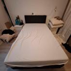 Twijfelaar bed met opbergruimte, Ophalen, Zwart, Zo goed als nieuw, Twijfelaar