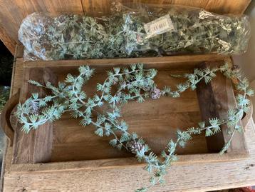 NIEUW set van 3 winter guirlanders kunstbloemen 160 cm beschikbaar voor biedingen