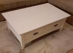 Witte Salontafel met Lades, Ophalen, Gebruikt, 100 tot 150 cm, 50 tot 100 cm