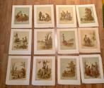 Set van 12 Heinz Geilfus prenten Jacht Humor Kunst, Gebruikt, Ophalen of Verzenden, Voor 1940, Prent
