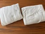 2x 1persoons molton hoeslaken in zeer nette staat, Gebruikt, Eenpersoons, Ophalen of Verzenden, Wit