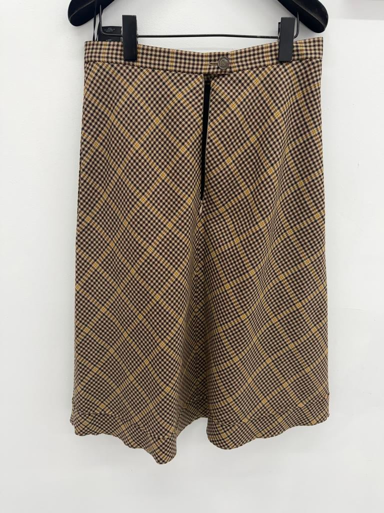 Elegante Balenciaga Rok - Bruin Geruit, Maat 38/40 (M), Bruin, Ophalen of Verzenden, Zo goed als nieuw