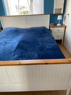 Tweepersoonsbed met kastjes, Ophalen, Gebruikt, Wit, Tweepersoons