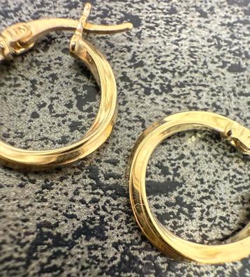 Prachtige 14k gouden oorbellen | creolen beschikbaar voor biedingen