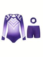 Turnpakje + turnbroekje paars lila 122 128 134 140 146 152, Sport en Fitness, Ophalen of Verzenden, Nieuw, Paars, Turnpak(je)