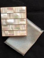 AGME zwitserland parelmoer powder compact poederdoos, Ophalen of Verzenden