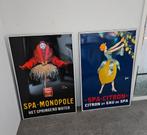 Spa emaille borden, Ophalen of Verzenden, Zo goed als nieuw, Deurposter of groter, Film en Tv