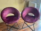 Bordeaux velvet fauteuils van Loods5, Ophalen, Twee, Zo goed als nieuw, Metaal