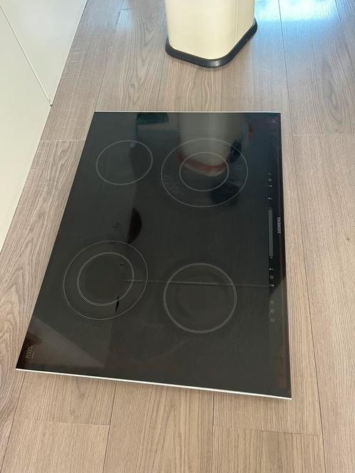 Kookplaat electrische Siemens, Witgoed en Apparatuur, Kookplaten, Gebruikt, Inbouw, Keramisch, 4 kookzones, Ophalen of Verzenden