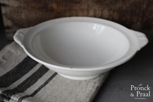 Oude brocante schaal op voet off white Nr.4 *Pronck & Praal*, Antiek en Kunst, Curiosa en Brocante, Ophalen of Verzenden