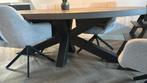 Ovale Eetkamertafel "Orion" 220x120 - Industrieel, Huis en Inrichting, Tafels | Eettafels, Ophalen, Gebruikt, 100 tot 150 cm, 200 cm of meer
