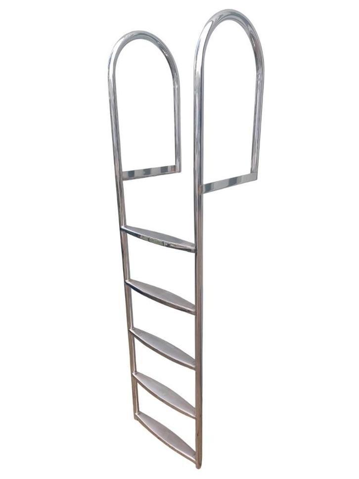 zwemtrap voor steiger RVS 5 of 7 treden, gelast en gepolijst, Tuin en Terras, Zwembad-toebehoren, Nieuw, Ladder, Ophalen of Verzenden