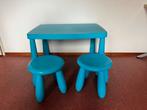Ikea Mammut kindertafel met 2 krukjes, Ophalen, Zo goed als nieuw, Tafel(s) en Stoel(en)