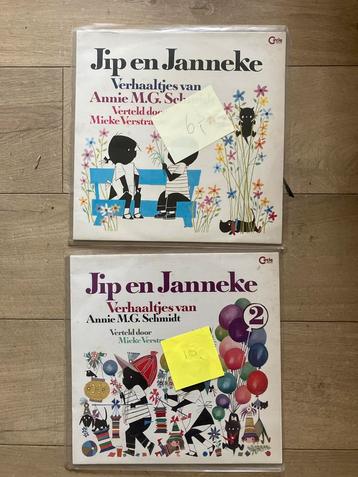 Jip en Janneke luister vinyl 1 en 2 Annie M.G. Schmidt beschikbaar voor biedingen