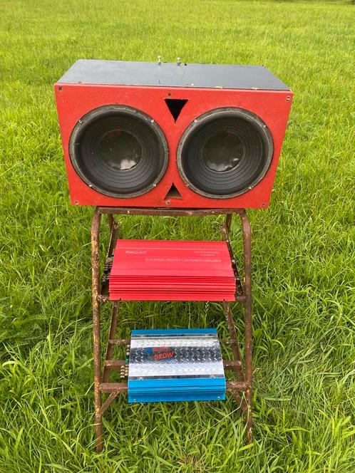 Subwoofer versterker speaker auto geluid box, Auto diversen, Autospeakers, Gebruikt, Ophalen of Verzenden