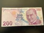 200 Lira biljet Turkije, Ophalen of Verzenden, Overige landen, Los biljet