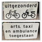 2 Oude ijzeren verkeersborden / EK, Ophalen of Verzenden