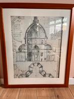 Ingelijste poster van Kathedraal van Florence. Lijst 72x86, Ophalen, Gebruikt, Foto of Poster, 75 cm of meer