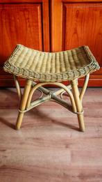 Vintage bamboe rotan voetenbank, Ophalen, Zo goed als nieuw, Overige materialen