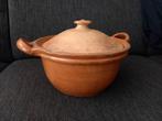 Oude aardewerk pan, geglazuurde binnenkant. Doorsnede 24 cm., Ophalen