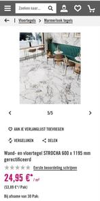 1 pak grote vloertegels over 60 x 120, Ophalen, 60 cm of meer, Nieuw, Minder dan 5 m²