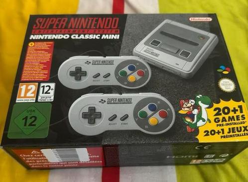 SNES Mini – Nieuw in doos, Spelcomputers en Games, Spelcomputers | Nintendo Super NES, Nieuw, Met 2 controllers, Met games, Ophalen of Verzenden