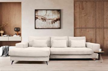 Nieuwe trendy hoekbank loungebank diverse kleuren en stoffen beschikbaar voor biedingen