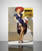 50s PIN UP Fifties Girl Metalen Wandbord Gil ELVGREN, Verzenden, Overige typen