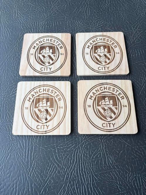 Manchester city onderzetters, Huis en Inrichting, Woonaccessoires | Onderzetters, Zo goed als nieuw, Glas of Kopje, Ophalen of Verzenden