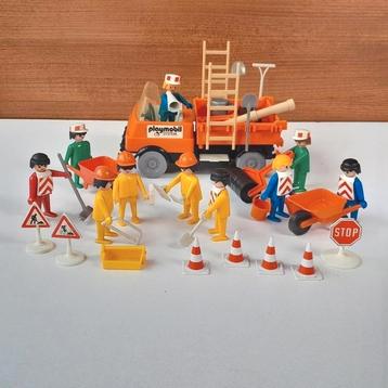 Vintage Playmobil 3203 - arbeiders met bouwtruck - jaren 70 beschikbaar voor biedingen
