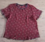 Maison Scotch & Soda bordeaux/glitter/panter top maat S/M, Kleding | Dames, T-shirts, Ophalen of Verzenden, Zo goed als nieuw