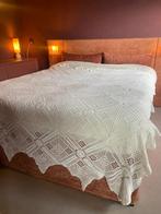 Vintage gehaakte bed sprei wit 200x220 handgemaakt, Ophalen of Verzenden, Zo goed als nieuw