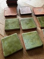 24 Groene Tegels - Vintage Look, Doe-het-zelf en Verbouw, Tegels, Ophalen, Gebruikt, Minder dan 20 cm, Minder dan 5 m²