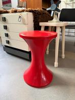 Space age Tam Tam krukje, rode kunststof vintage design kruk, Huis en Inrichting, Kunststof, Gebruikt, -, -