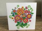 Diamond painting sprankelende bloemen wens kaart, Verzenden, Zo goed als nieuw, Natuur