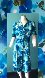Vintage originele jaren 80 jurk USA maat 42, Gedragen, Blauw, Maat 42/44 (L), Knielengte