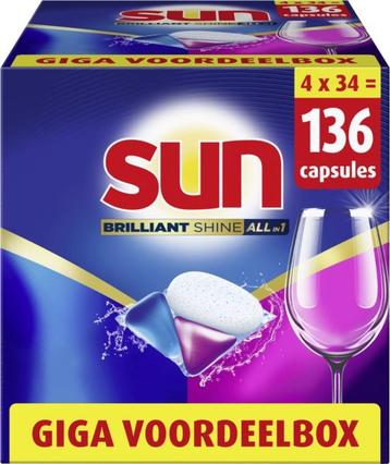 136 stuks Sun - Vaatwascapsules - Brilliant Shine - All-in 1 beschikbaar voor biedingen