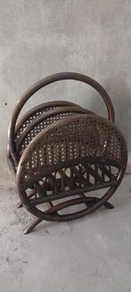 Gave vintage lectuurbak van bamboe wicker webbing, Ophalen, Zo goed als nieuw