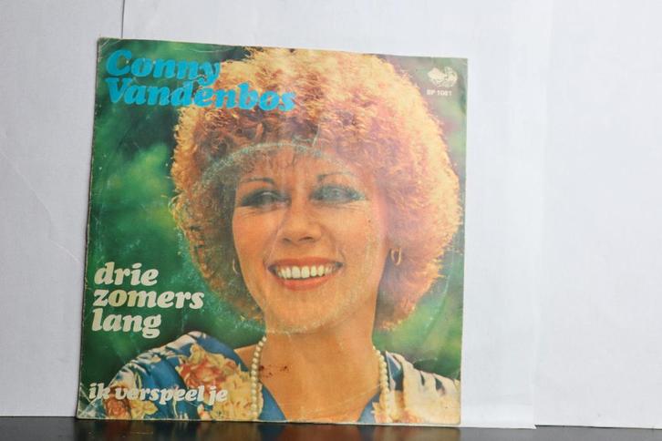 Conny van den bos- Drie zomers lang, Cd's en Dvd's, Vinyl Singles, Gebruikt, Single, Nederlandstalig, 7 inch, Ophalen of Verzenden