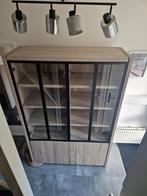 Nieuwe vitrinekast - Laatste kans!, Ophalen, Past in meerdere woonstijlen., Met deur(en), 100 tot 150 cm
