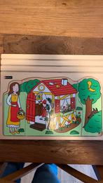 Mooie 3 in 1 houten puzzel van Roodkapje, Kinderen en Baby's, Ophalen of Verzenden, 10 tot 50 stukjes, Zo goed als nieuw