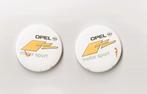 2 auto buttons van Opel motor sport helaas vlekkerig, zie fo, Verzamelen, Speldjes, Pins en Buttons, Ophalen of Verzenden, Gebruikt