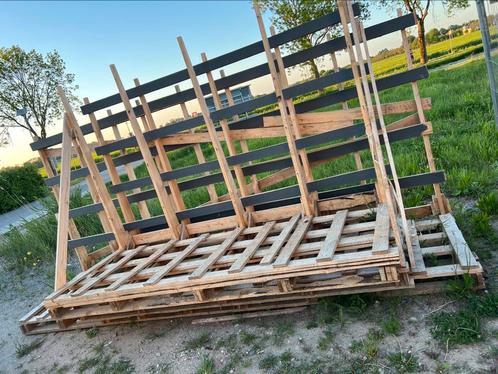 Te koop: Houten stellages / rekken – ideaal voor transport, Doe-het-zelf en Verbouw, Hout en Planken, Zo goed als nieuw, Minder dan 200 cm