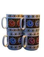 West Germany Vintage mok – 4 stuks – Bloemenmotief Jaren ’70, Huis en Inrichting, Keuken | Keukenbenodigdheden, Ophalen of Verzenden