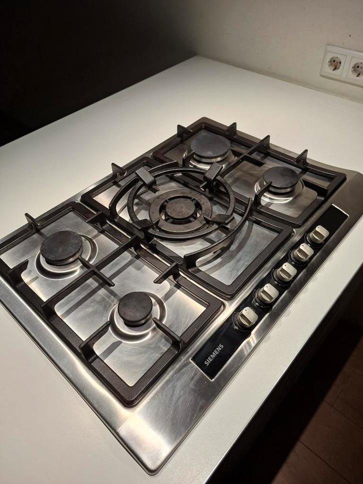 Siemens gaskookplaat, Witgoed en Apparatuur, Kookplaten, Gebruikt, Inbouw, Gas, 4 kookzones, Ophalen