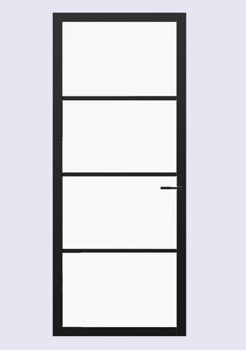 Nieuwe Svedex deur glas/hout zwart linksdraaiend beschikbaar voor biedingen