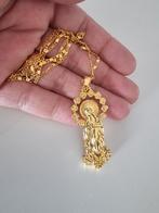 Vintage verguld 18kt religieuze ketting, Verzamelen, Religie, Sieraad, Ophalen of Verzenden, Zo goed als nieuw