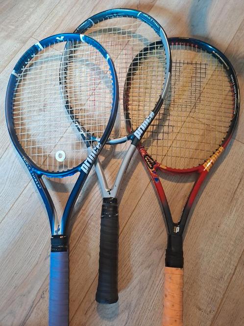 Prince Tennisrackets - 3 stuks, Sport en Fitness, Tennis, Gebruikt, Racket, Prince, L3, Ophalen of Verzenden